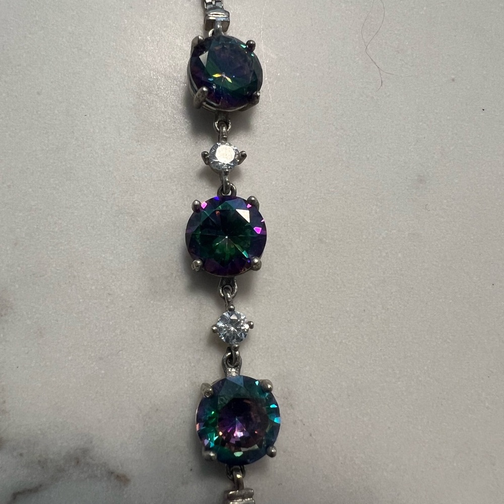 Elegant Silver and Multicolor Bracelet